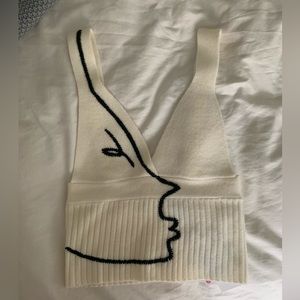 Zara graphic sweater tank